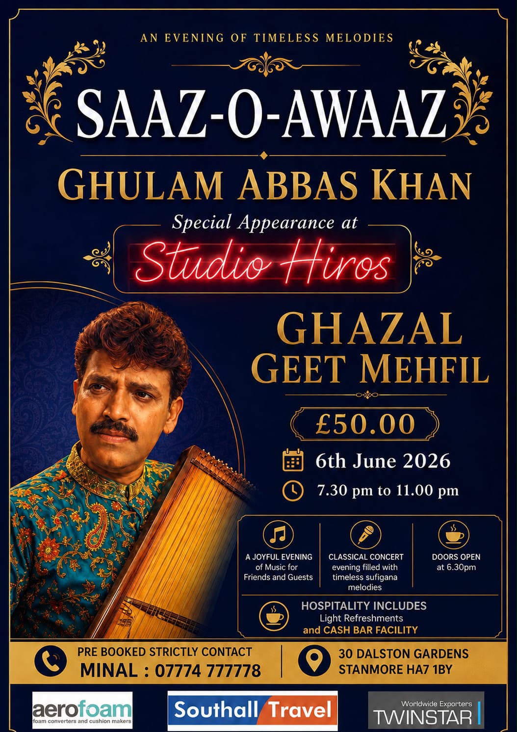 Saaz-O-Awaaz – Ghazal Geet Mehfil with Ghulam Abbas Khan